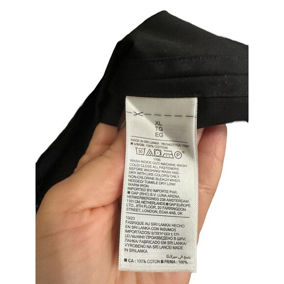 J. Crew women's black The Oversized Shirt‎ long sleeve size XL - Picture 4 of 6